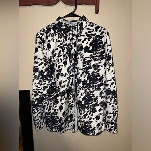 Cow print button up shirt